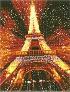 아일러브페인팅 보석십자수-에펠탑의 불빛40x50cm