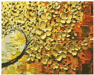 DIY 보석십자수 (캔버스형) 풍성한 황금꽃 50x40cm
