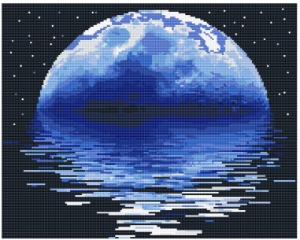 DIY 보석십자수 (캔버스형) 달이 흐르는 바다 50x40cm