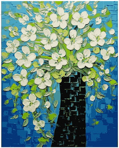 명화그리기-굴뚝속 피어난 꽃 40×50cm